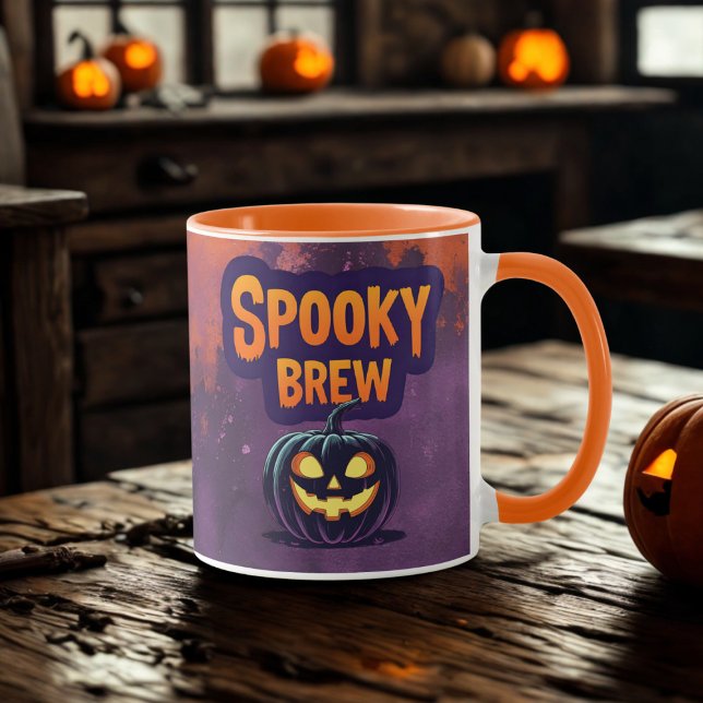 Halloween Éffrayant brasser ânes noires Mug (Grab yours now for a frightfully delightful sip! Just add your name!)