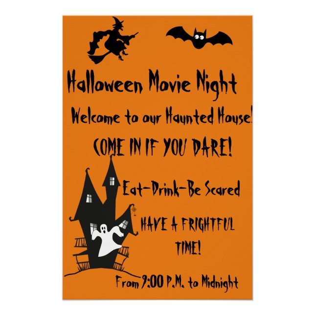 Halloween Éffrayant Haunted House Movie Poster de  (Devant)
