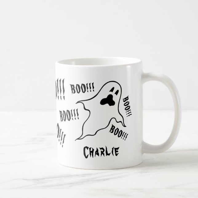 Halloween Éffrayant Personnalisé Fantômes Café Mug (Droite)