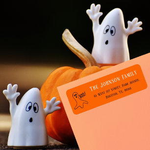 Halloween Éffrayante Orange Partie Adresse de reto