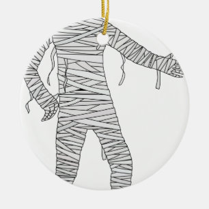 Halloween Egyptian Mummy Ceramic Ornament