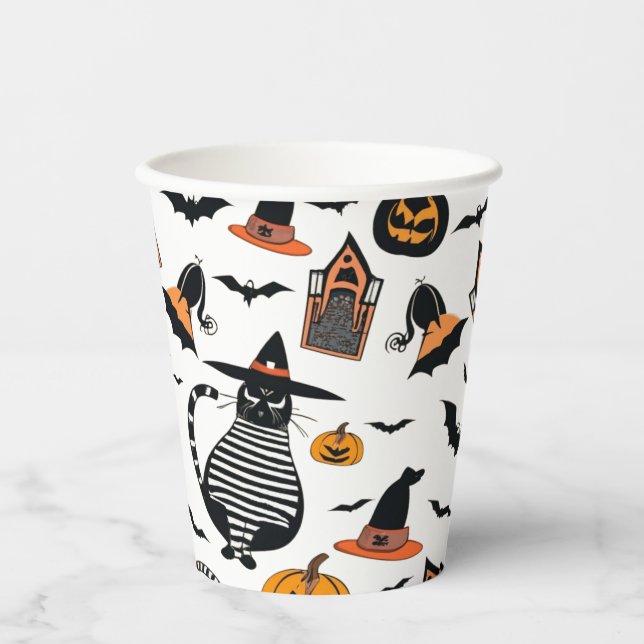 Halloween elements paper cups (Front)