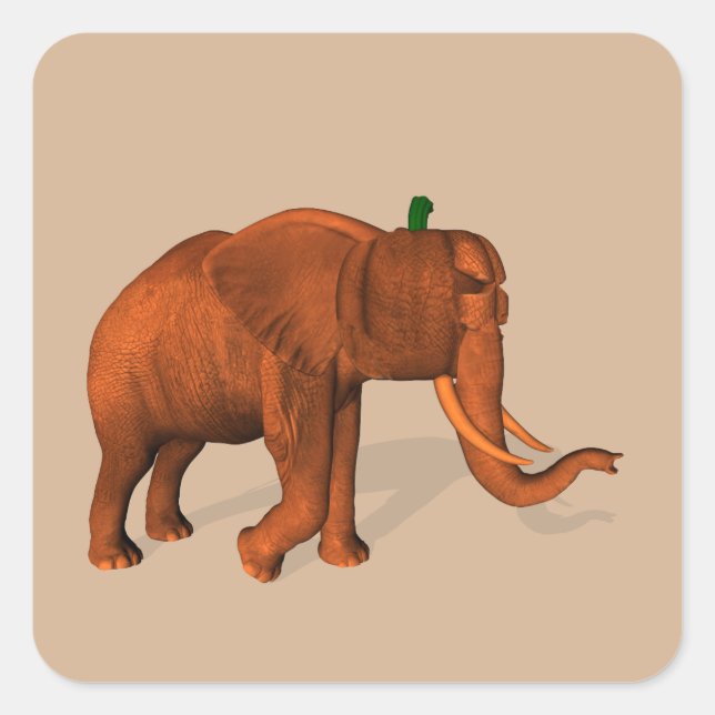 Halloween Elephant Square Sticker (Front)