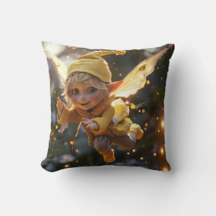 halloween elves throw pillow