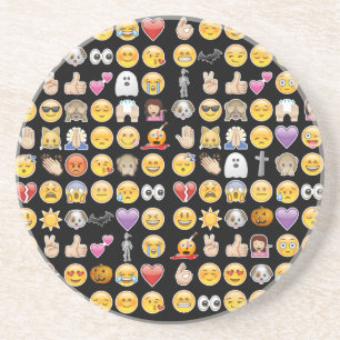 halloween emoji coaster