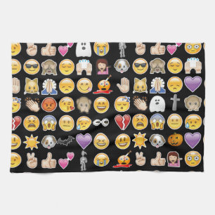 halloween emoji kitchen towel