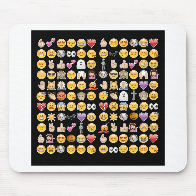 halloween emoji mouse pad (Front)