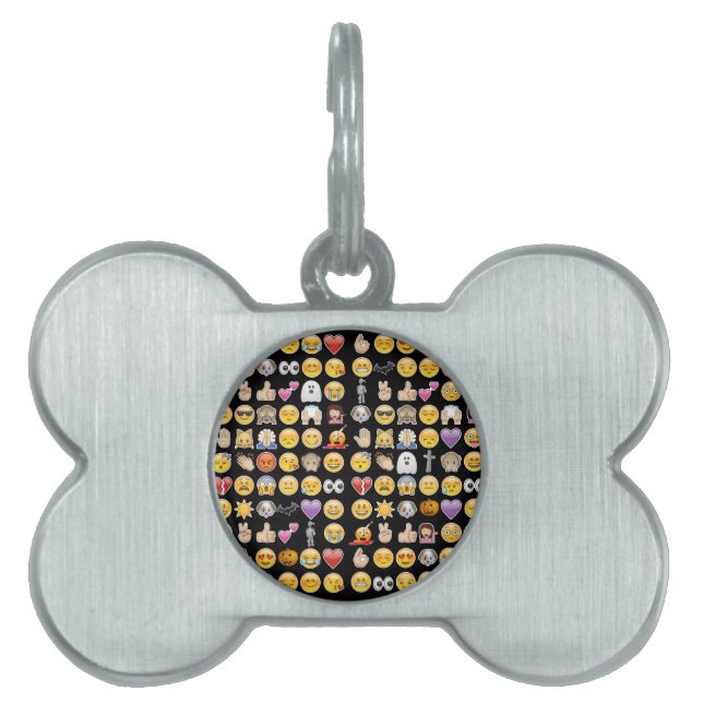 halloween emoji pet name tag (Front)