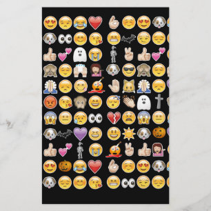 halloween emoji stationery