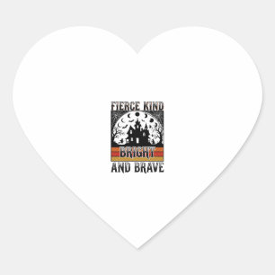 Halloween Empowerment Shirt Brave Vintage Witchy D Heart Sticker