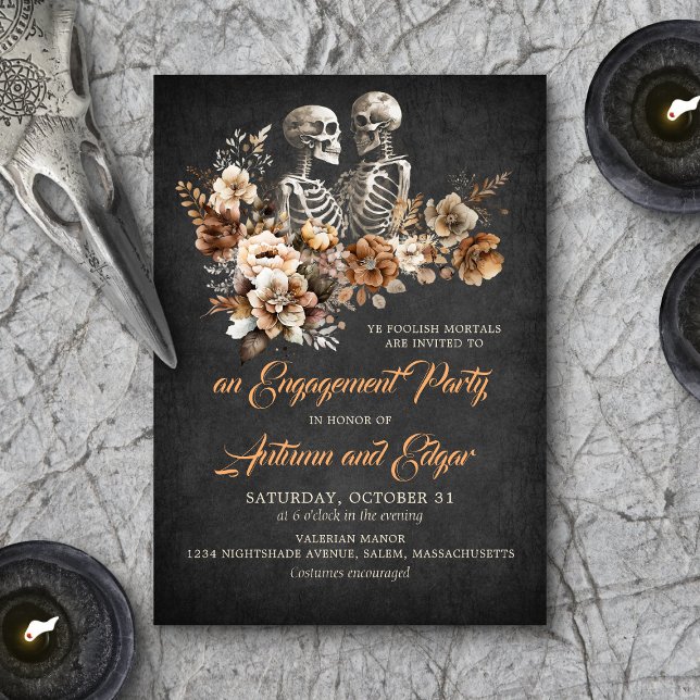 Halloween Engagement Party Bridal Shower Invitation (Creator Uploaded)