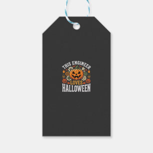 Halloween Engineer Pumpkin Vector Gift Tags