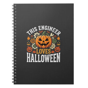 Halloween Engineer Pumpkin Vector Notebook