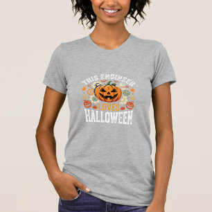 Halloween Engineer Pumpkin Vector T-Shirt