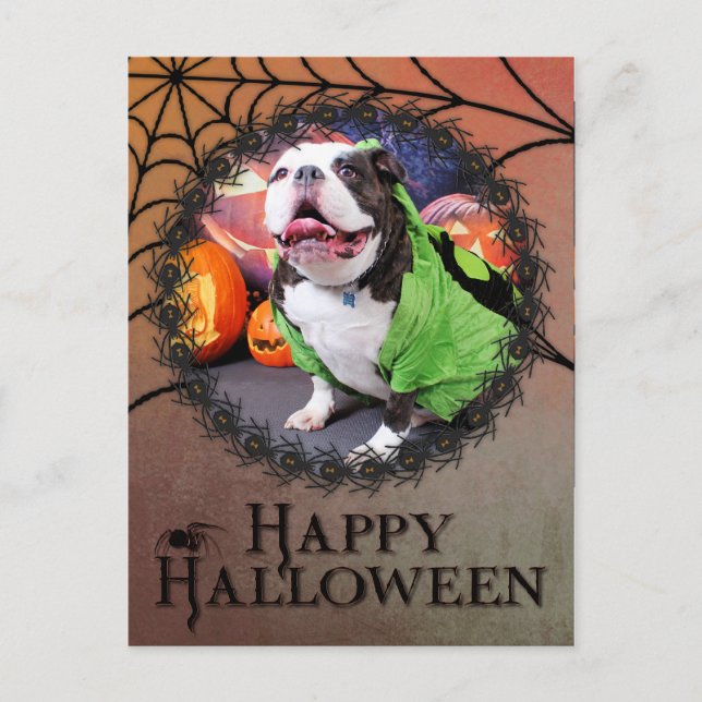 Halloween - English Bulldog - Spike Postcard (Front)