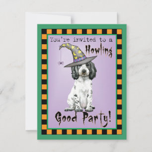 Halloween English Cocker Spaniel Invitation