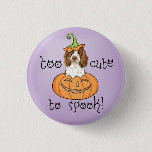 Halloween English Springer Spaniel 1 Inch Round Button