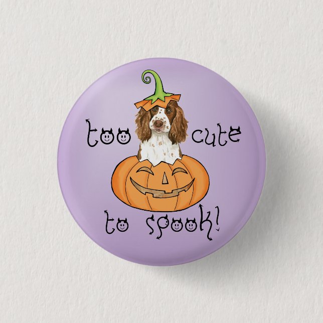 Halloween English Springer Spaniel 1 Inch Round Button (Front)