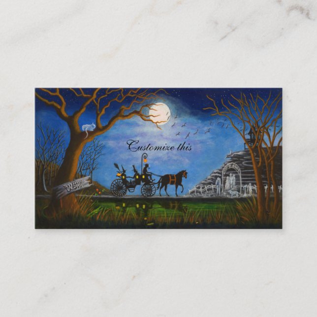 Halloween épousant le carte de visite orienté (Devant)