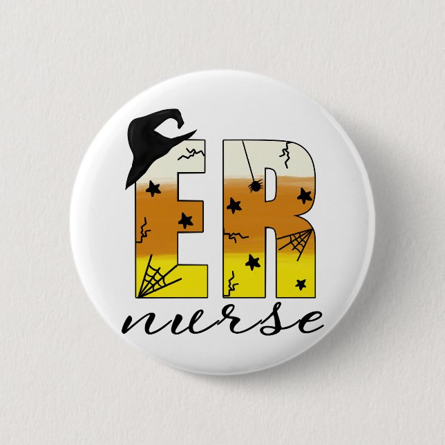 Halloween Er Nurse 2 Inch Round Button (Front)
