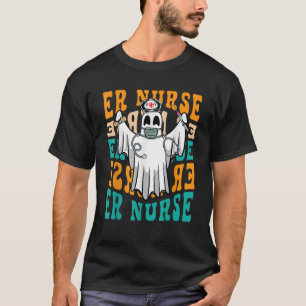 Halloween ER Nurse Ghost Emergency Room Department T-Shirt