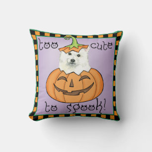 Halloween Eskie Throw Pillow