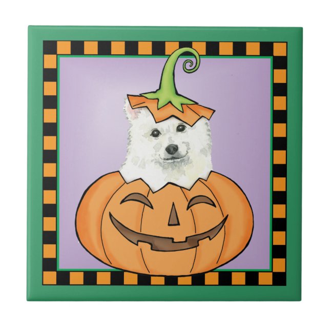 Halloween Eskie Tile (Front)