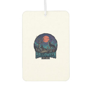 Halloween Est Howling Wolf Red Moon Zombie Hand_1 Air Freshener