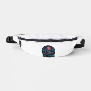 Halloween Est Howling Wolf Red Moon Zombie Hand_1 Fanny Pack