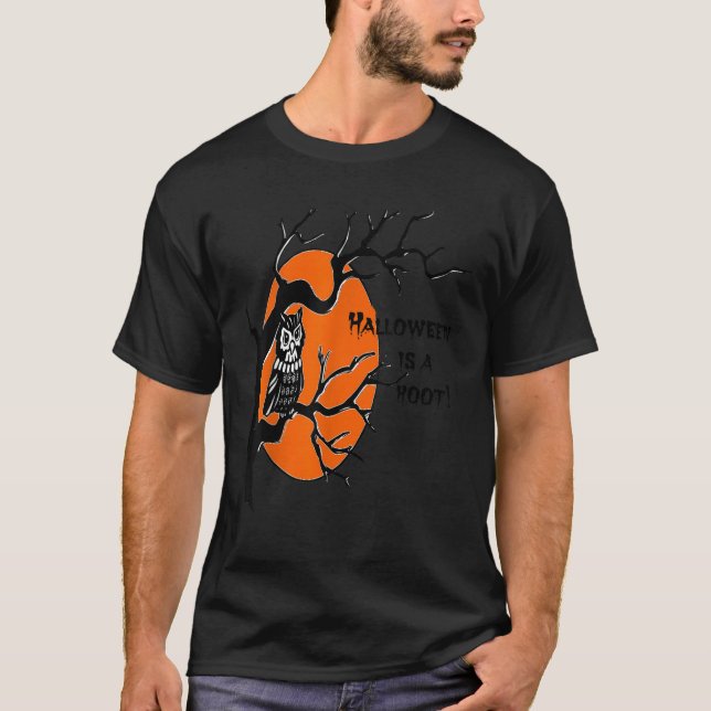 Halloween est un T-shirt Hoot Owl (Devant)