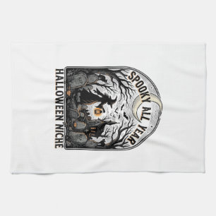 Halloween Everyday Shirt Spooky All Year Design_1 Kitchen Towel