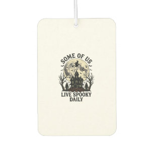 Halloween Everyday Shirt with Vintage Haunted Moon Air Freshener