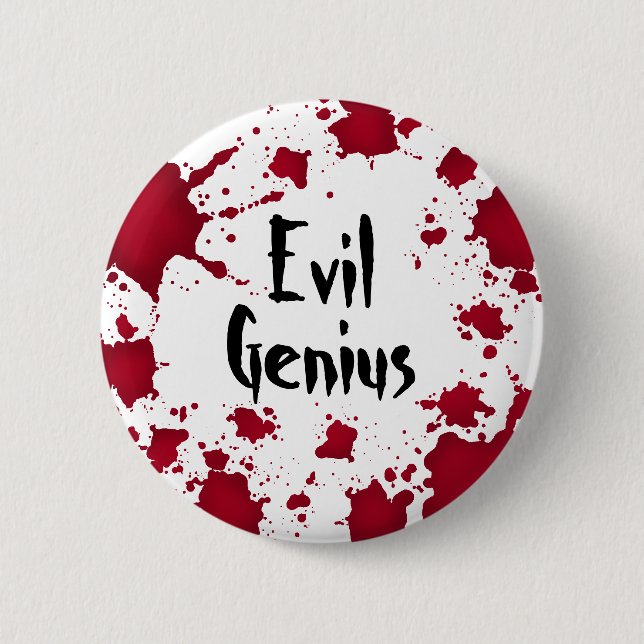 Halloween evil genius 2 inch round button (Front)