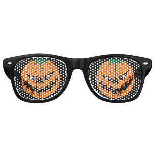 Halloween Evil Pumpkin Face Retro Sunglasses