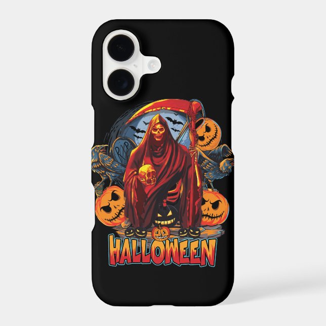 Halloween Evil skeleton, Pumpkin (Back)