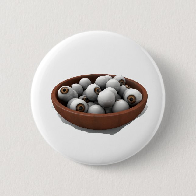 halloween eyeballs 2 inch round button (Front)
