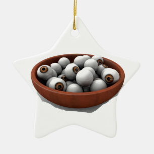 halloween eyeballs ceramic ornament