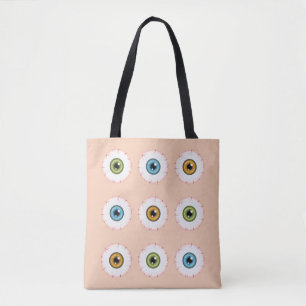 Halloween Eyeballs Colourful Eyes Bloodshot Eyebal Tote Bag
