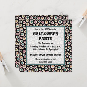 Halloween Eyeballs Party Invitation