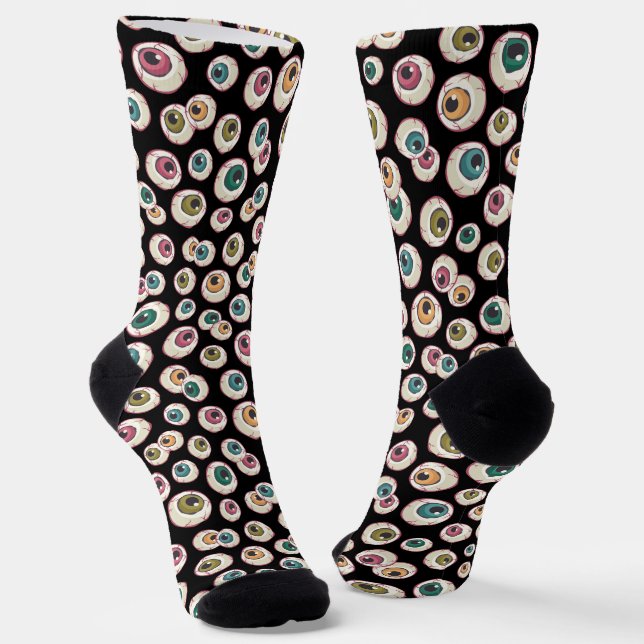 Halloween Eyeballs Socks (Angled)