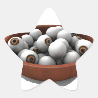 halloween eyeballs star sticker
