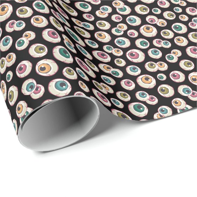 Halloween Eyeballs Wrapping Paper (Roll Corner)