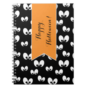 Halloween Eyes Pattern Custom Notebook
