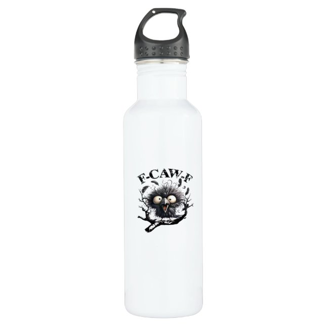 Halloween F-Caw-F Bird Cool Unique 710 Ml Water Bottle (Front)