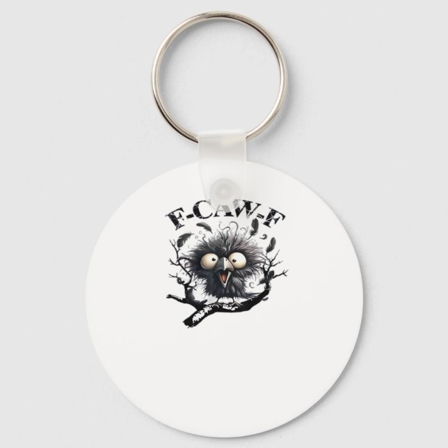 Halloween F-Caw-F Bird Cool Unique Keychain (Front)