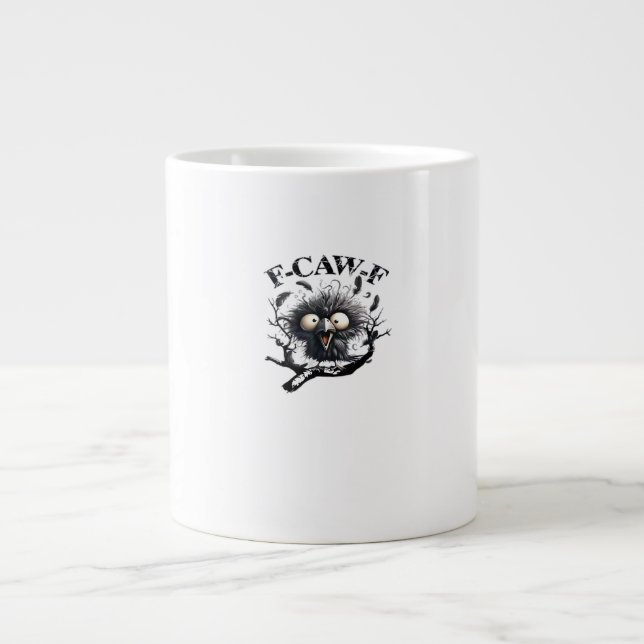 Halloween F-Caw-F Bird Cool Unique Large Coffee Mug (Front)