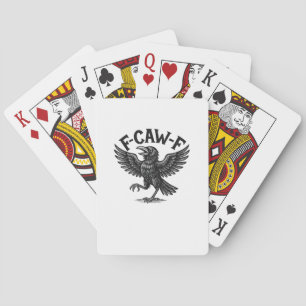 Halloween F-Caw-F Bird Crow Women Men Minimal Clea Playing Cards