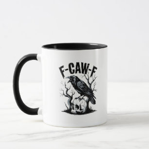Halloween F-Caw-F Bird Crow Women Men Retro Classi Mug
