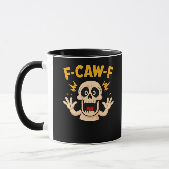 Halloween F-Caw-F Skull Mug (Left)