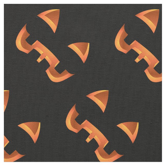 Halloween Fabric Jack-o-Lantern Fabrics Customize (Close Up)